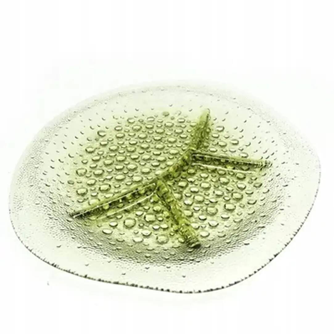 Appetizer cabaret 'Dew Drops', Polish Modernism, pressed glass, Ząbkowice, Poland, 1970s