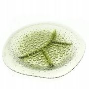 Appetizer cabaret 'Dew Drops', Polish Modernism, pressed glass, Ząbkowice, Poland, 1970s