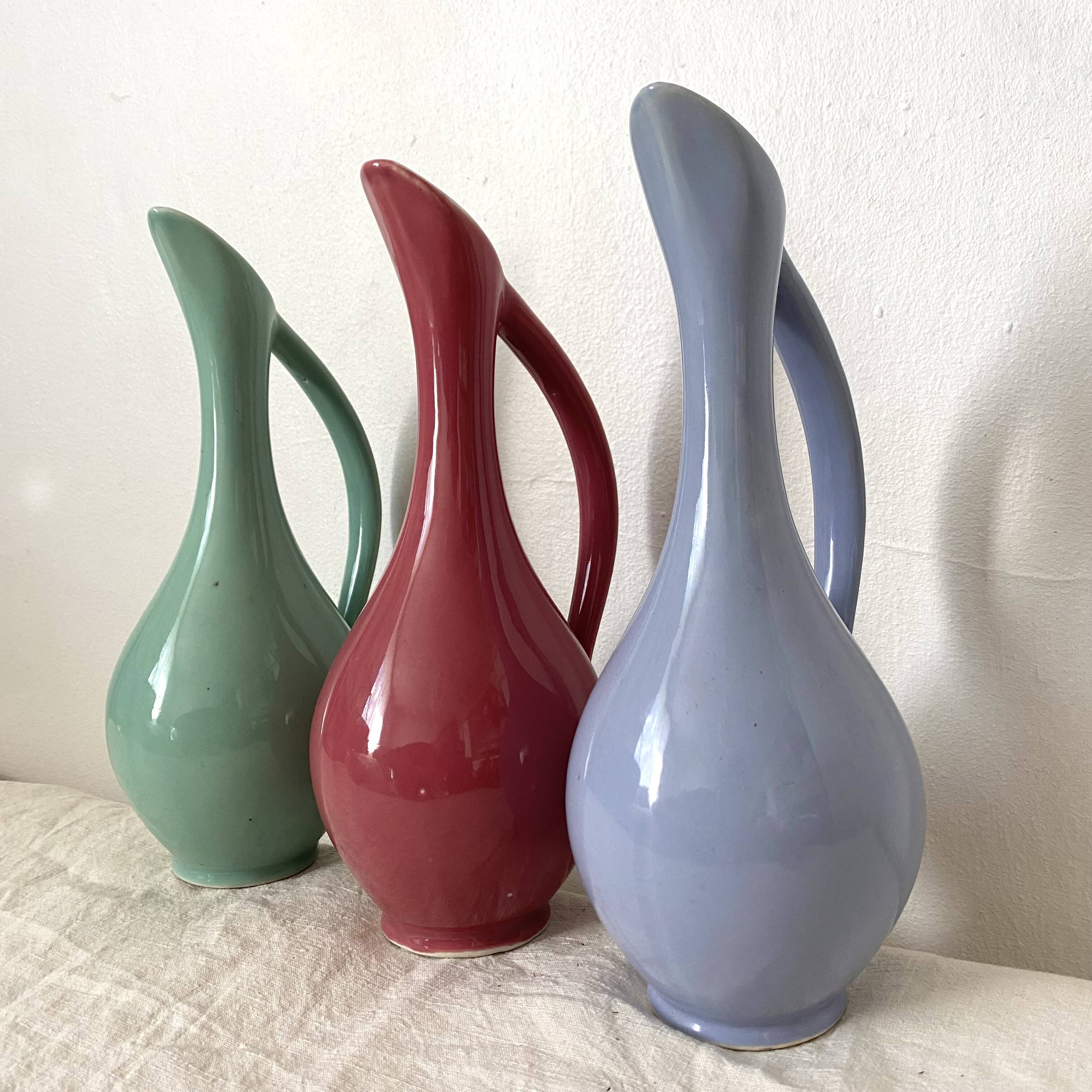 Vintage ceramic carafes, 1960s