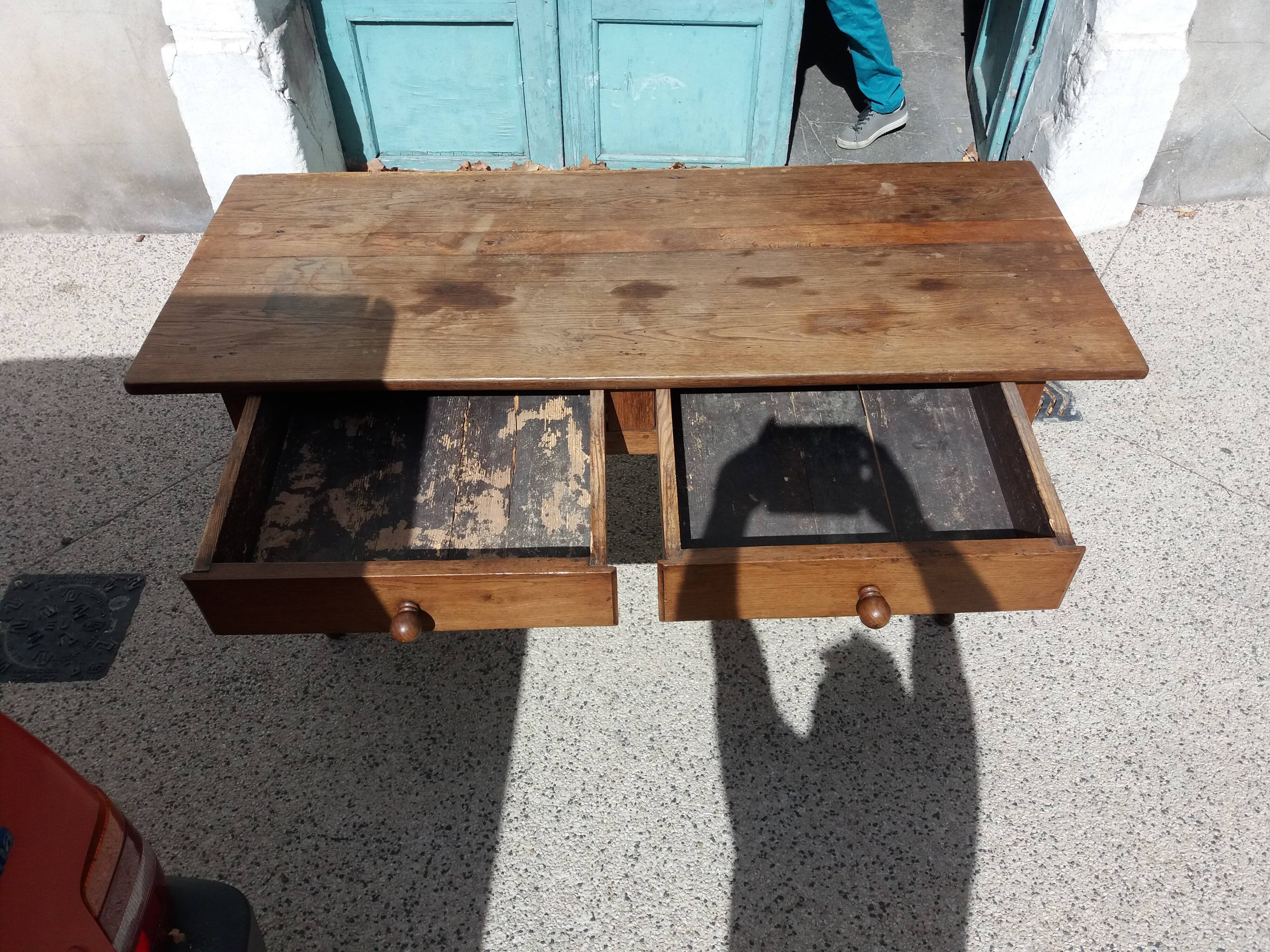 Oak table from the early 19th century