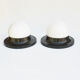1970s a minimalist pair of plafonds, Polam Radom, Poland