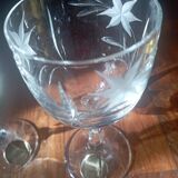 6 port glasses in hand-cut crystal