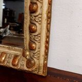 Antique gilded and lacquered mirror, original Napoleon III