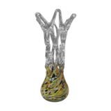 Openwork blown glass vase