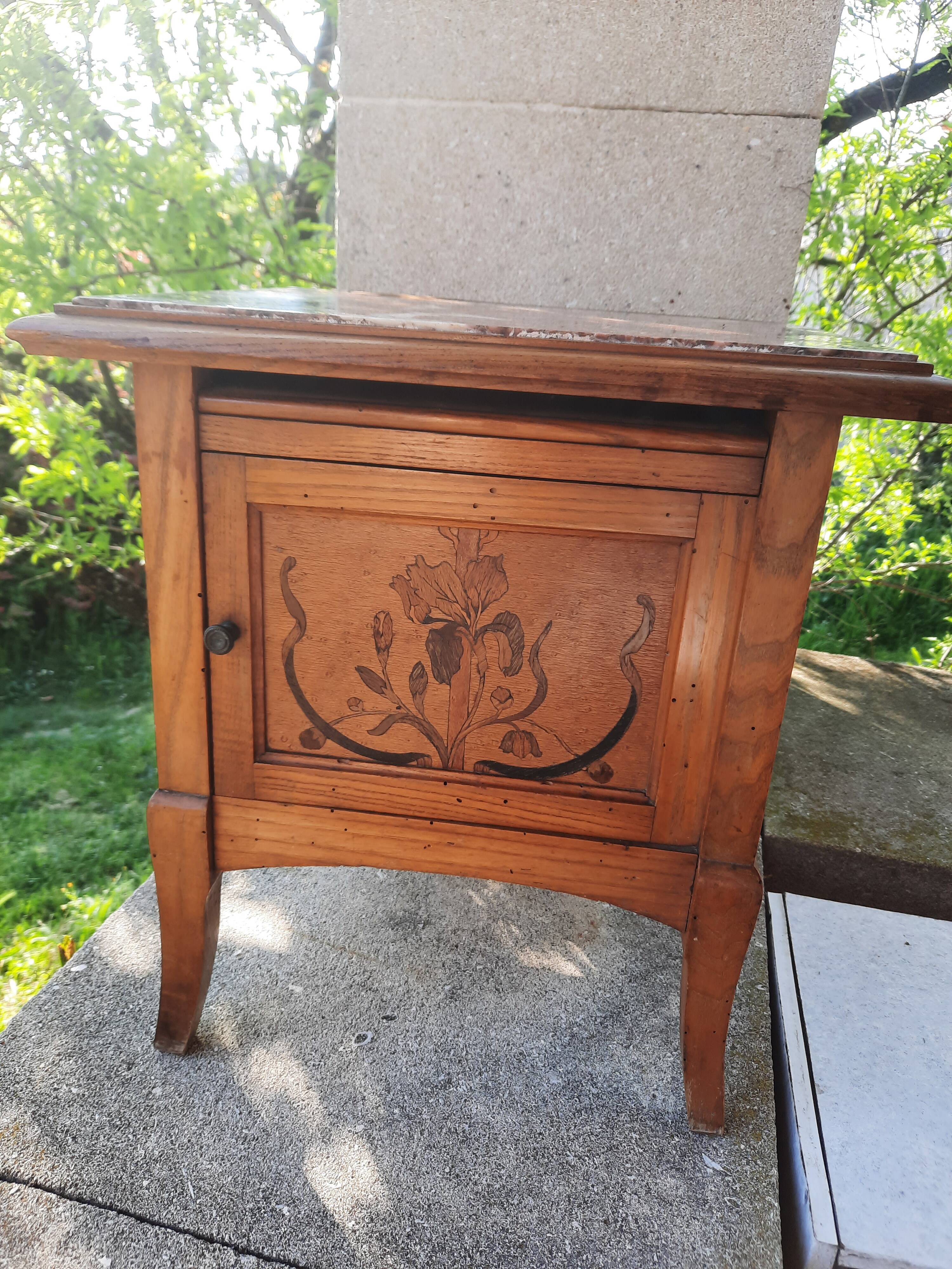 Art Nouveau period bedside table