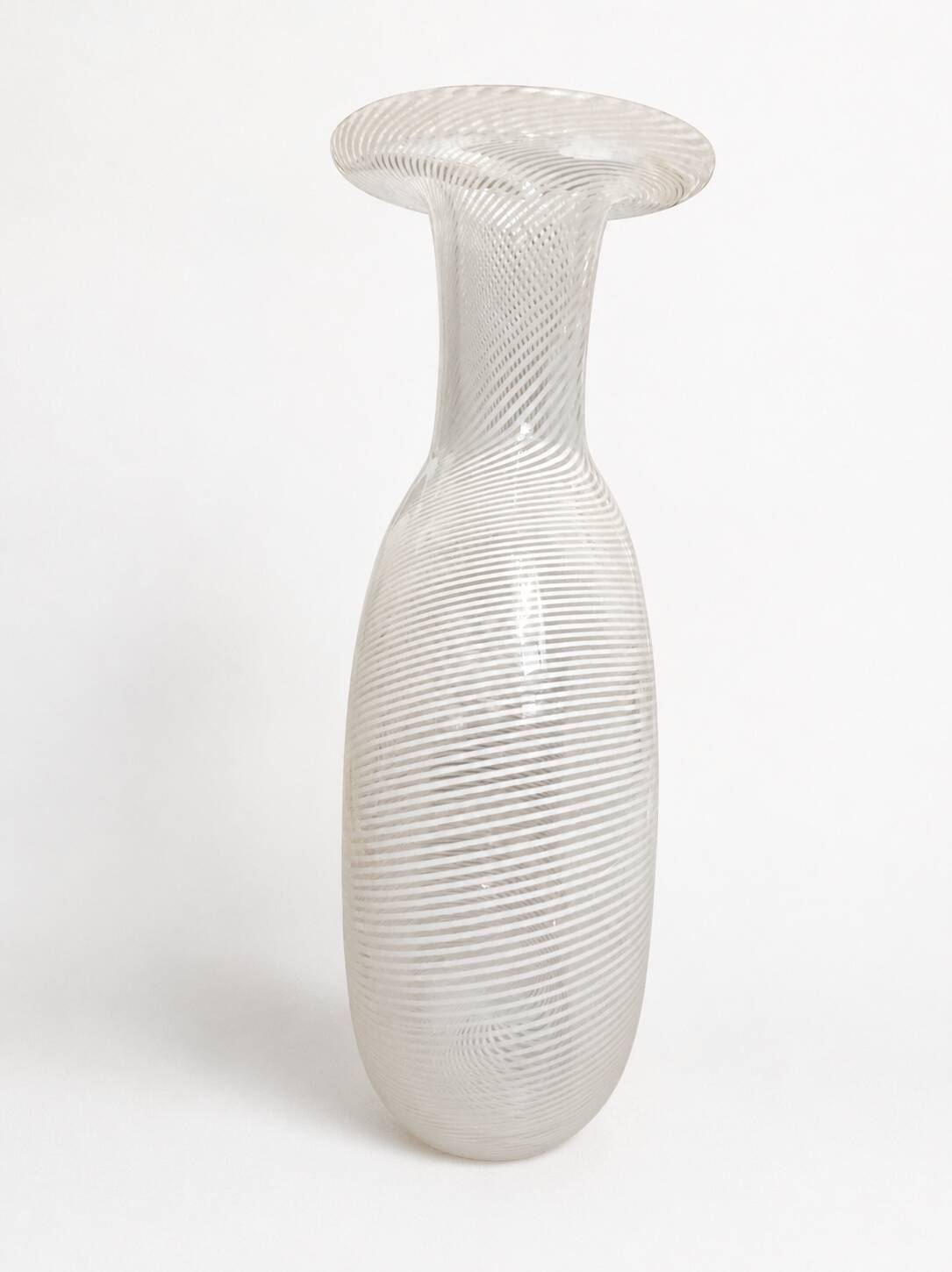 Flat Vase Mezza Filigrana Murano - Bibierre (Code 055), 1970