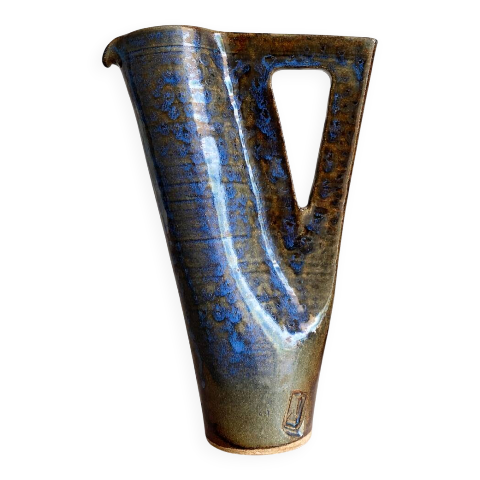 Stoneware carafe design signed