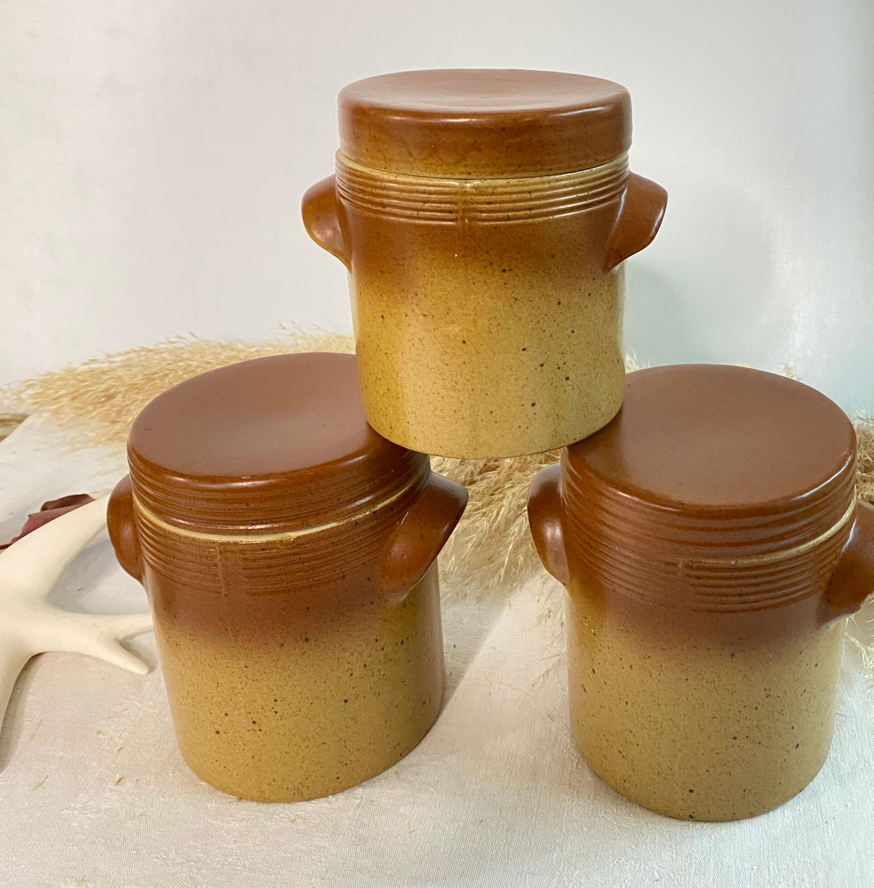 Vintage sandstone pots