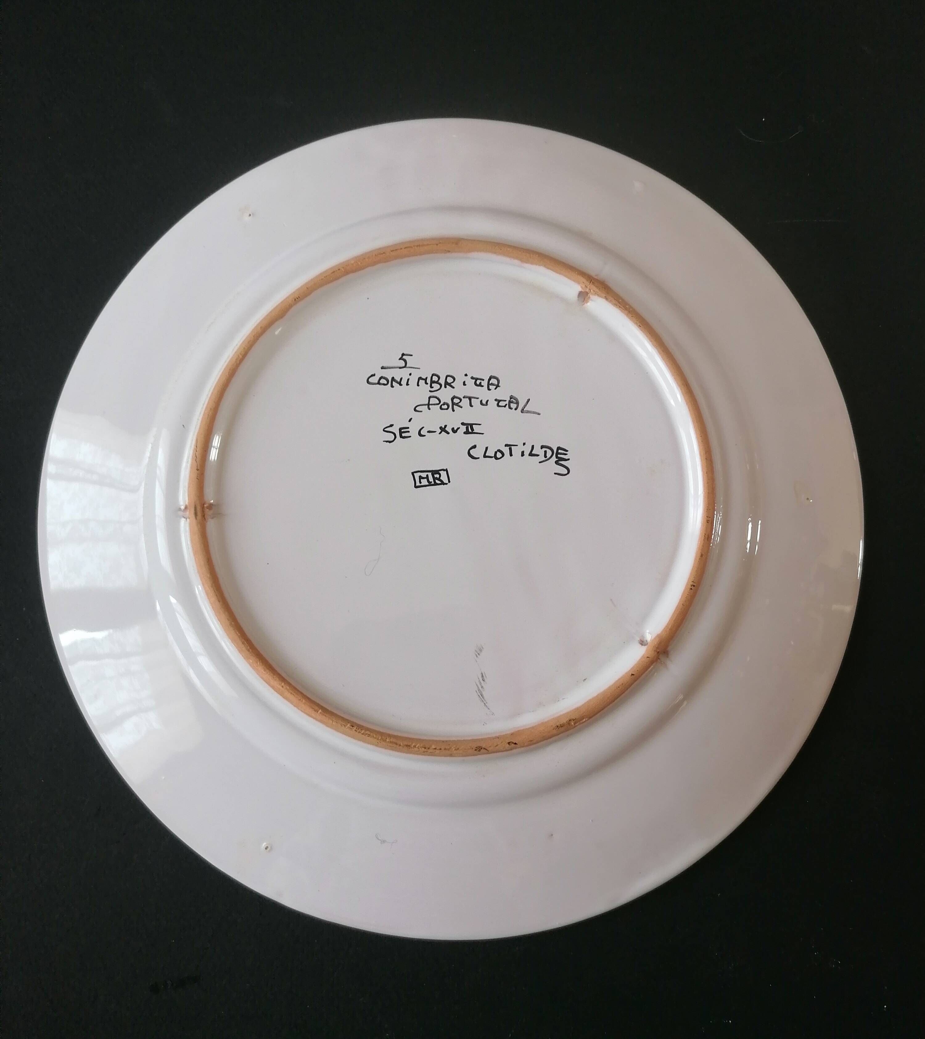 Two Coimbra Conimbriga earthenware plates.