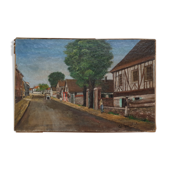 Peinture huile sur toile signée Greuillot début XXème