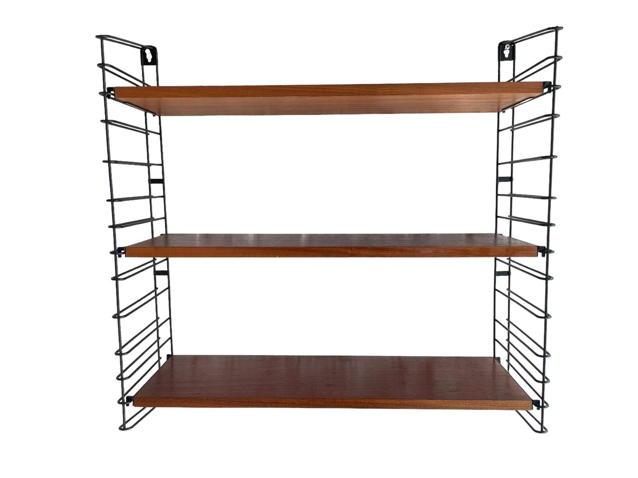 Scandinavian modular shelf Tomado Holland design metal and wood vintage 50's 60's