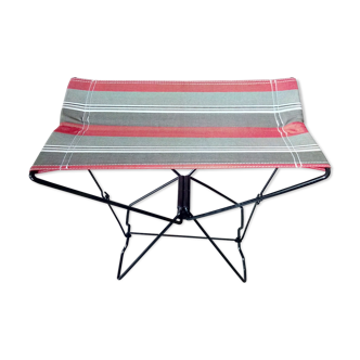 Vintage canvas and metal folding stool