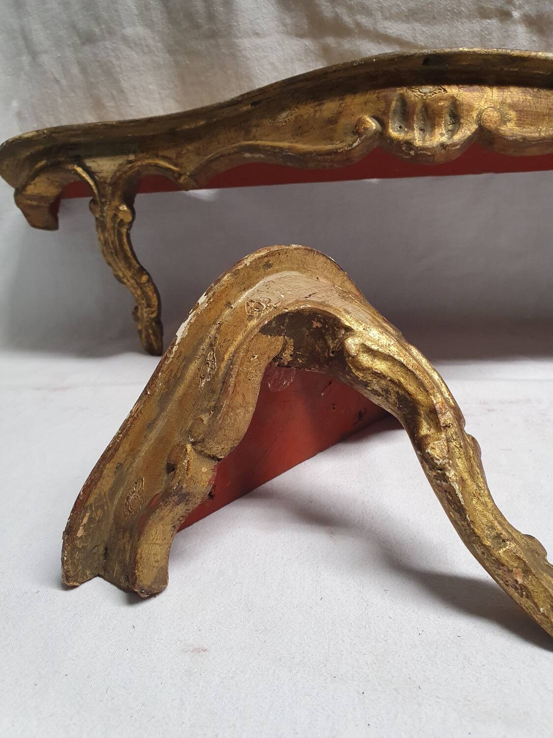 Console murale florentine en bois doré – fin XIXe, début XXe