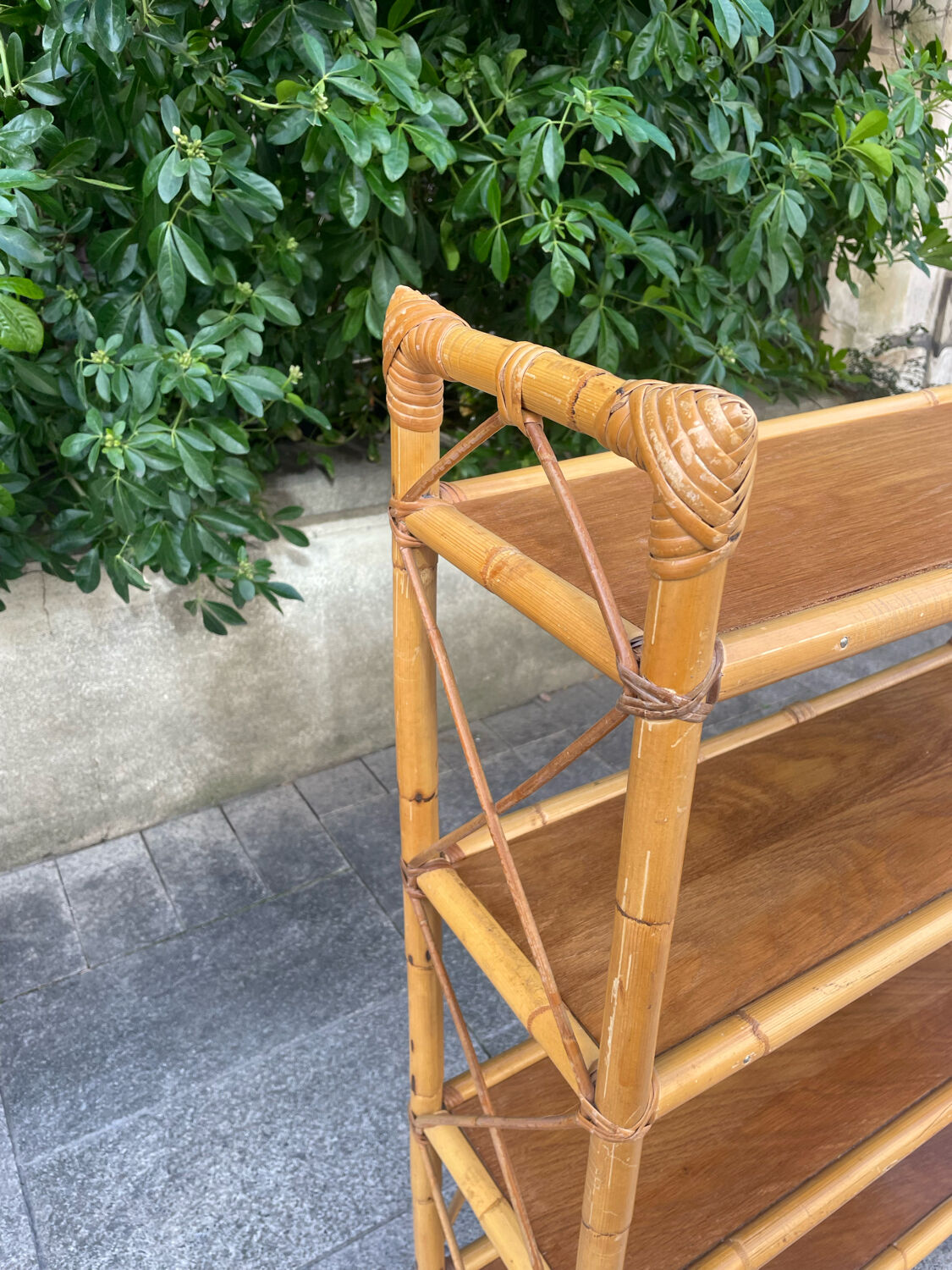 Vintage rattan standing