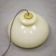 Mid-century Yellow Glass & Brass Pendant Lamp