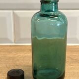 Petit flacon vintage bleu dark turquoise