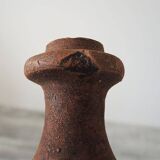 Old anthropomorphic terracotta vase pitcher