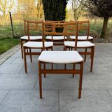 Set of 6 Scandinavian chairs D scan 1960