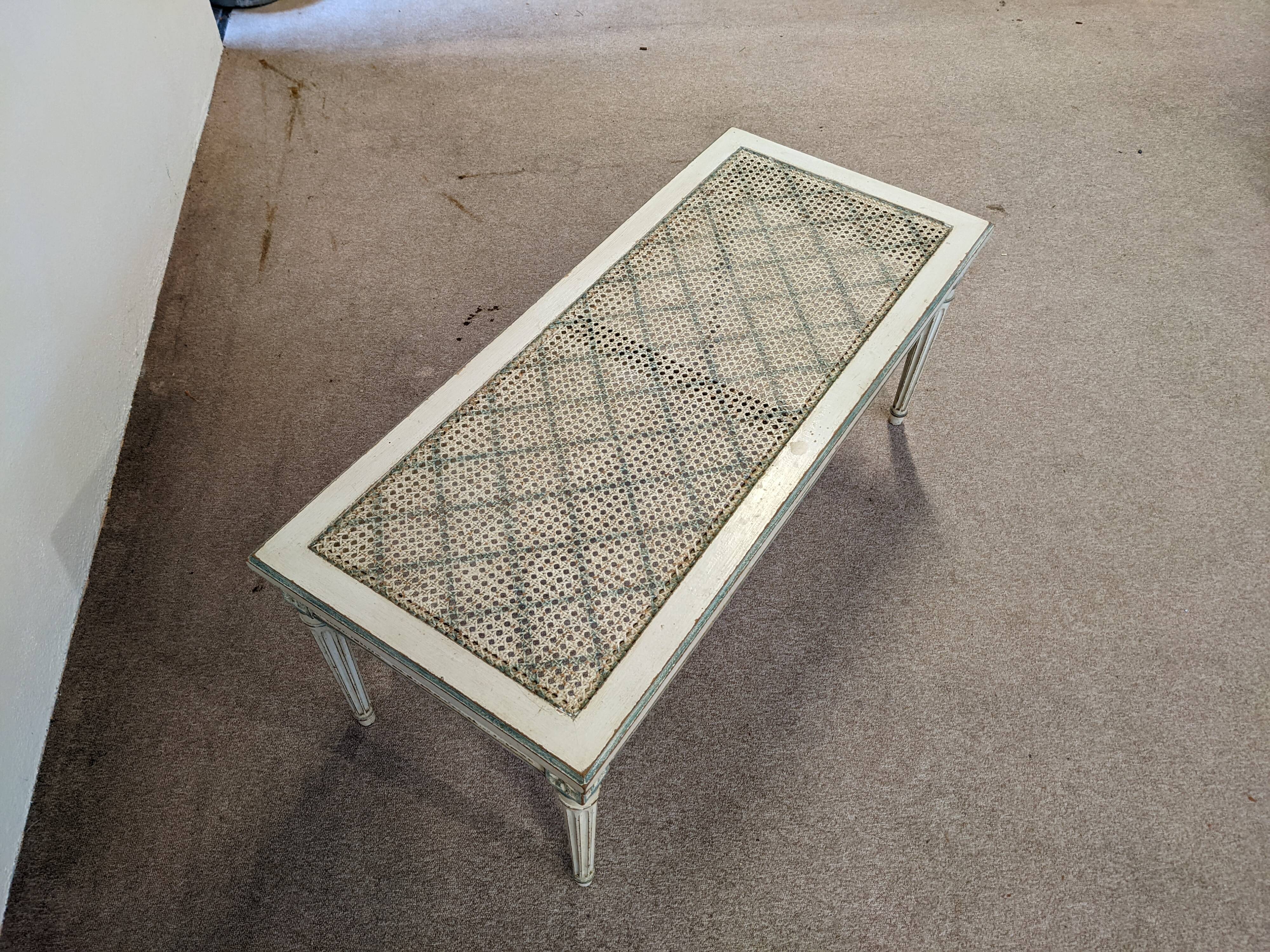 Piano bench louis xvi canné