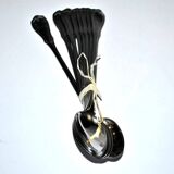 Set of 8 metal ice cream spoons Goldsmith Jean Gouzon