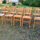 Ensemble de 10 chaises bistrot années 1950-60 vintage