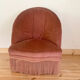 Fauteuil crapaud en velours rose