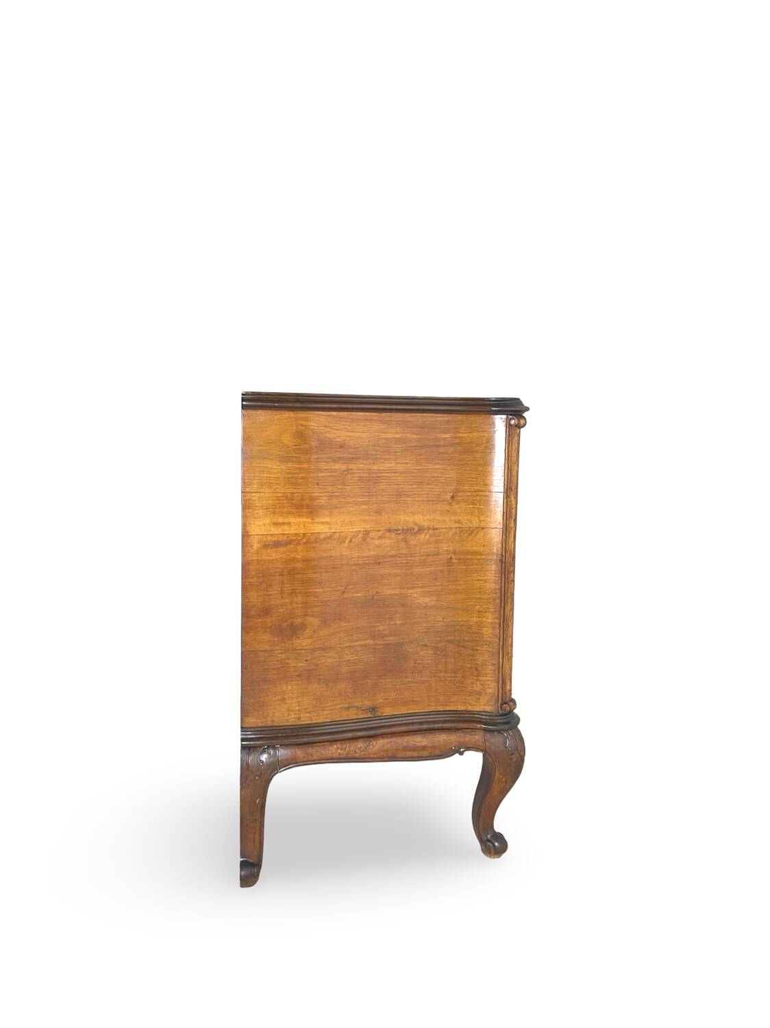 Italian art deco burl walnut chest of drawers, 1940s/50s