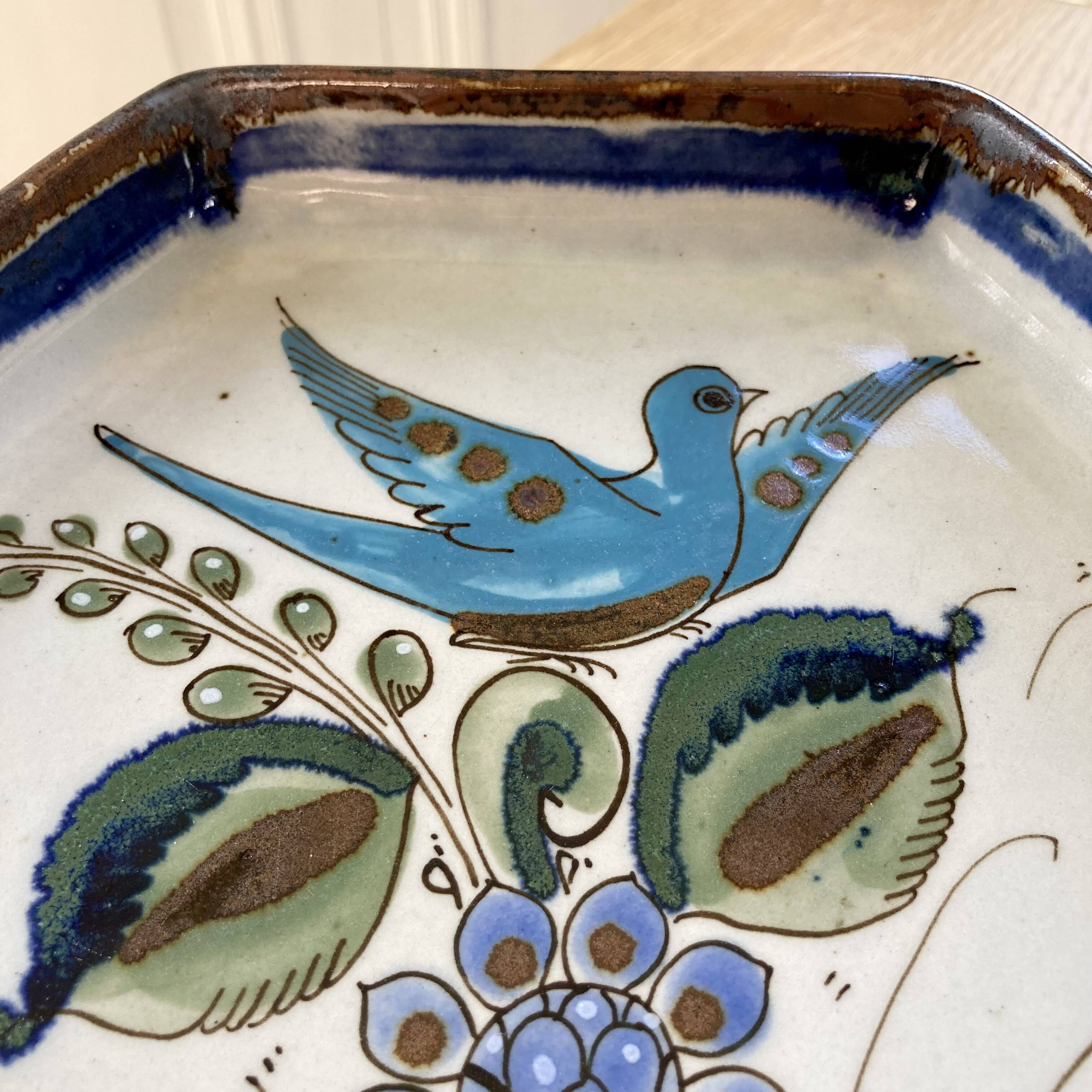 Ceramic plate Ken Edwards Tonala Mexico 1970