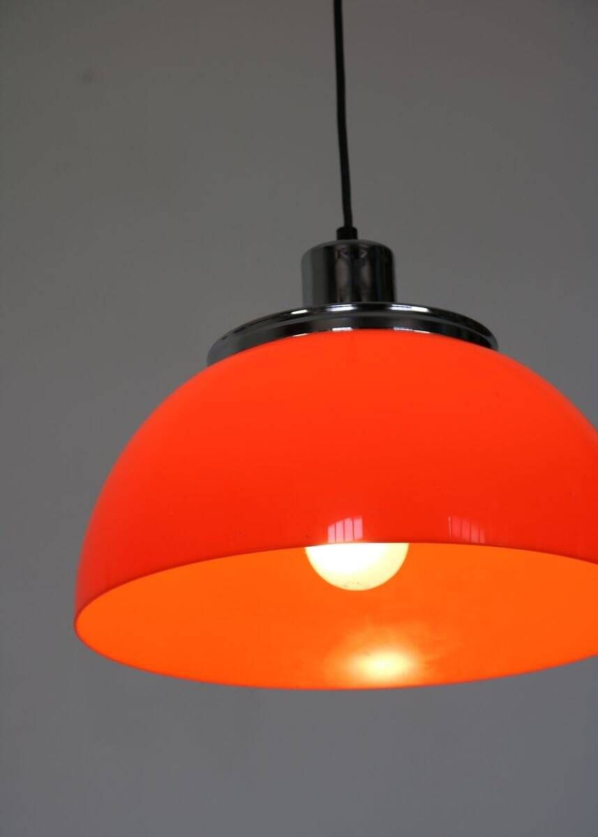 Vintage 2240 Faro pendant lamp by Luigi Massoni for Guzzini & Meblo, 1960s, set of 2
