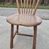 Set 6 vintage dutch spindle back rustic dining chairs De Ster