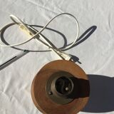 Solid wood lamp foot dug 70's