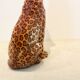 Handmade Italian ceramic leopard sculpture