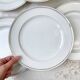 7 vintage flat plates in golden white porcelain BAVARIA model "Annabell"
