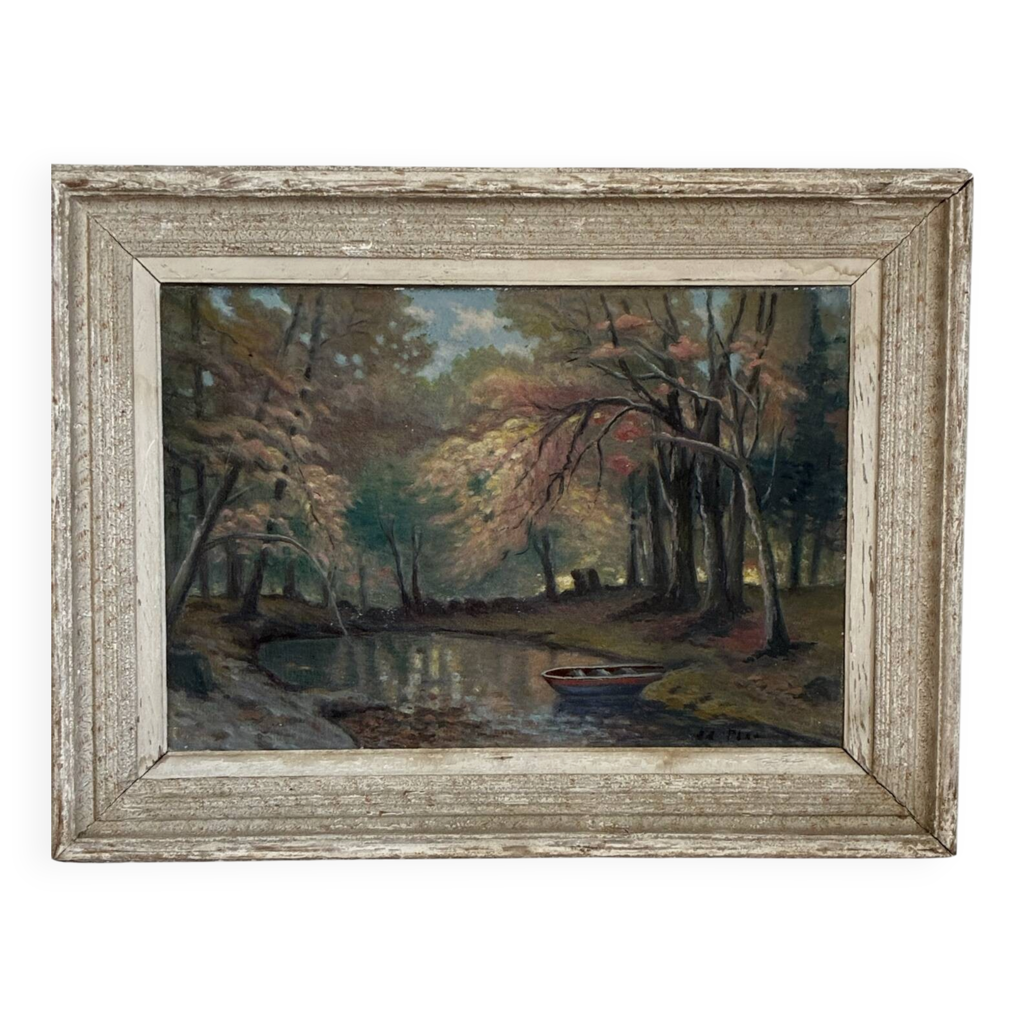 Mid-century landscape oil painting