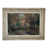 Mid-century landscape oil painting