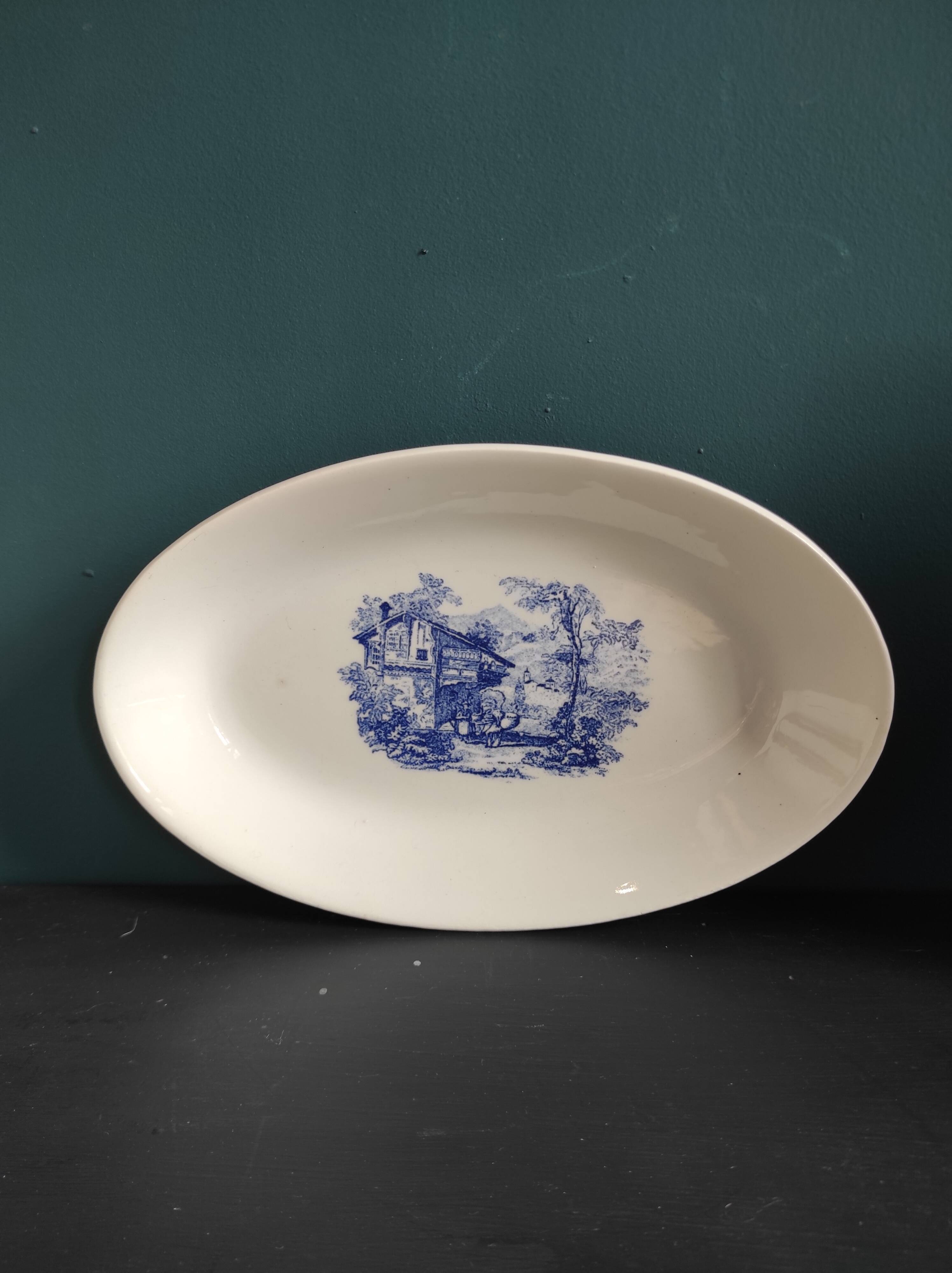 French Vintage Luneville porcelain coffee set