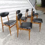 Series of six scandinavian chairs