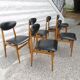 Series of six scandinavian chairs