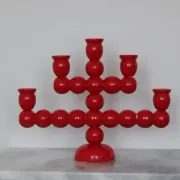 Swedish Mid Century  Five-Arm  Bobbin Candelabra