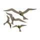 Wall Decoration Set 4 X Seagull / Swallow / Bird. Brass 70 / 80s