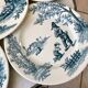 Set of 6 flat plates Iron Earth model "Garde Champêtre" late nineteenth