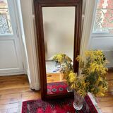 Light wooden tabletop mirror - vintage charm