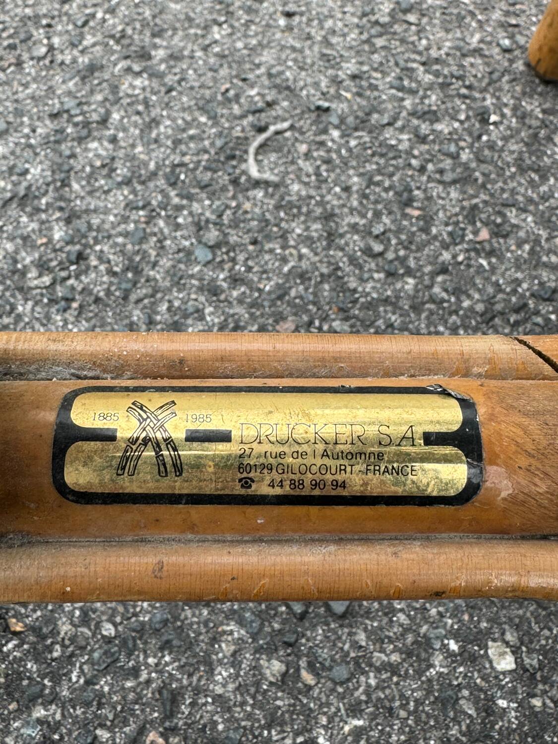 Set of 3 woven rattan bistro chairs Drucker SA