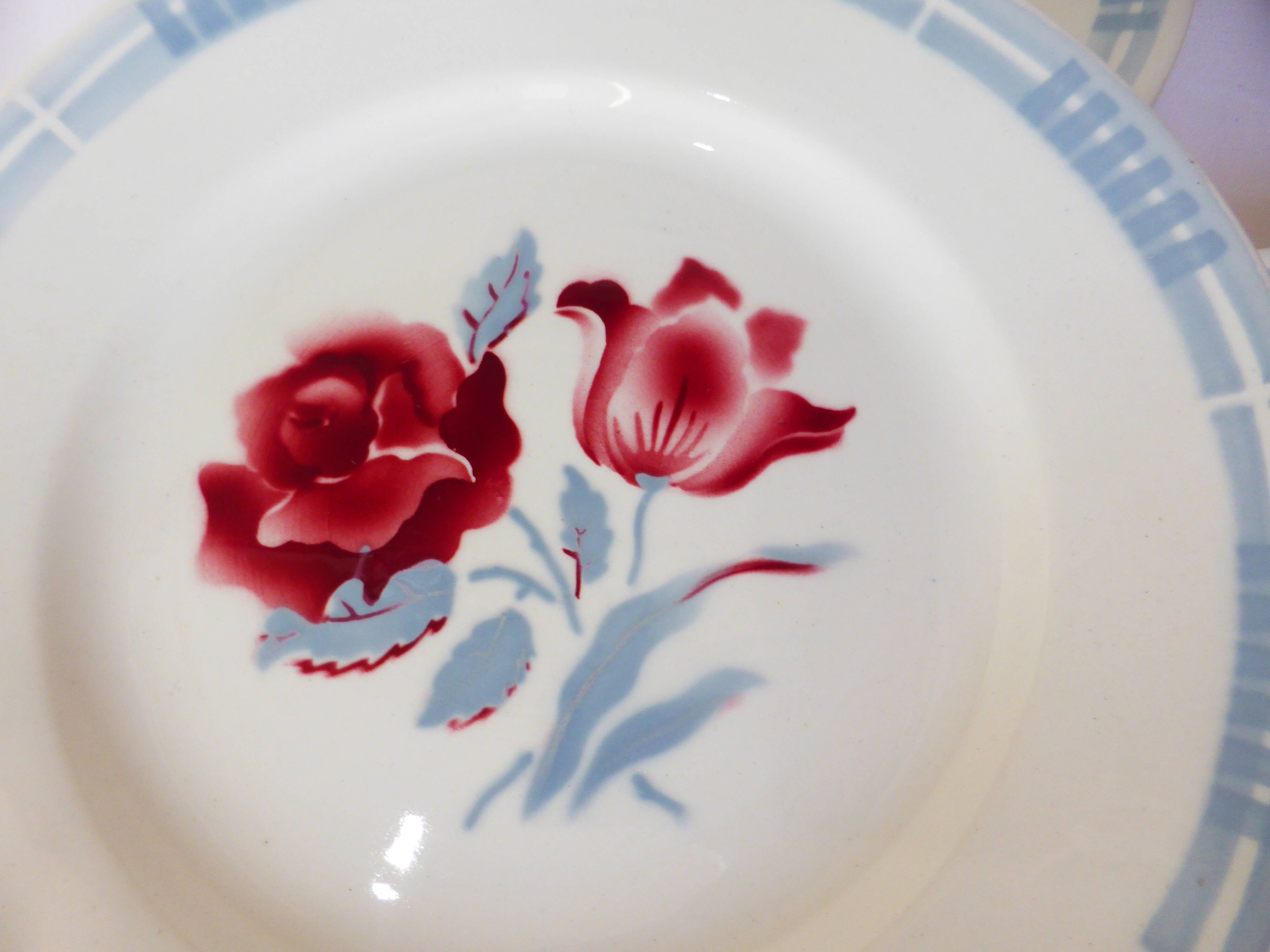 4 dessert plates of Digoin Sarreguemines model Troyes 220550