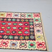 Tapis mural boho vintage Kelim, années 1950