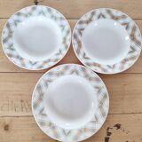 Set of 3 vintage soup plates