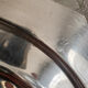 Art Deco silver-plated metal and glass serving platter for appetizers.