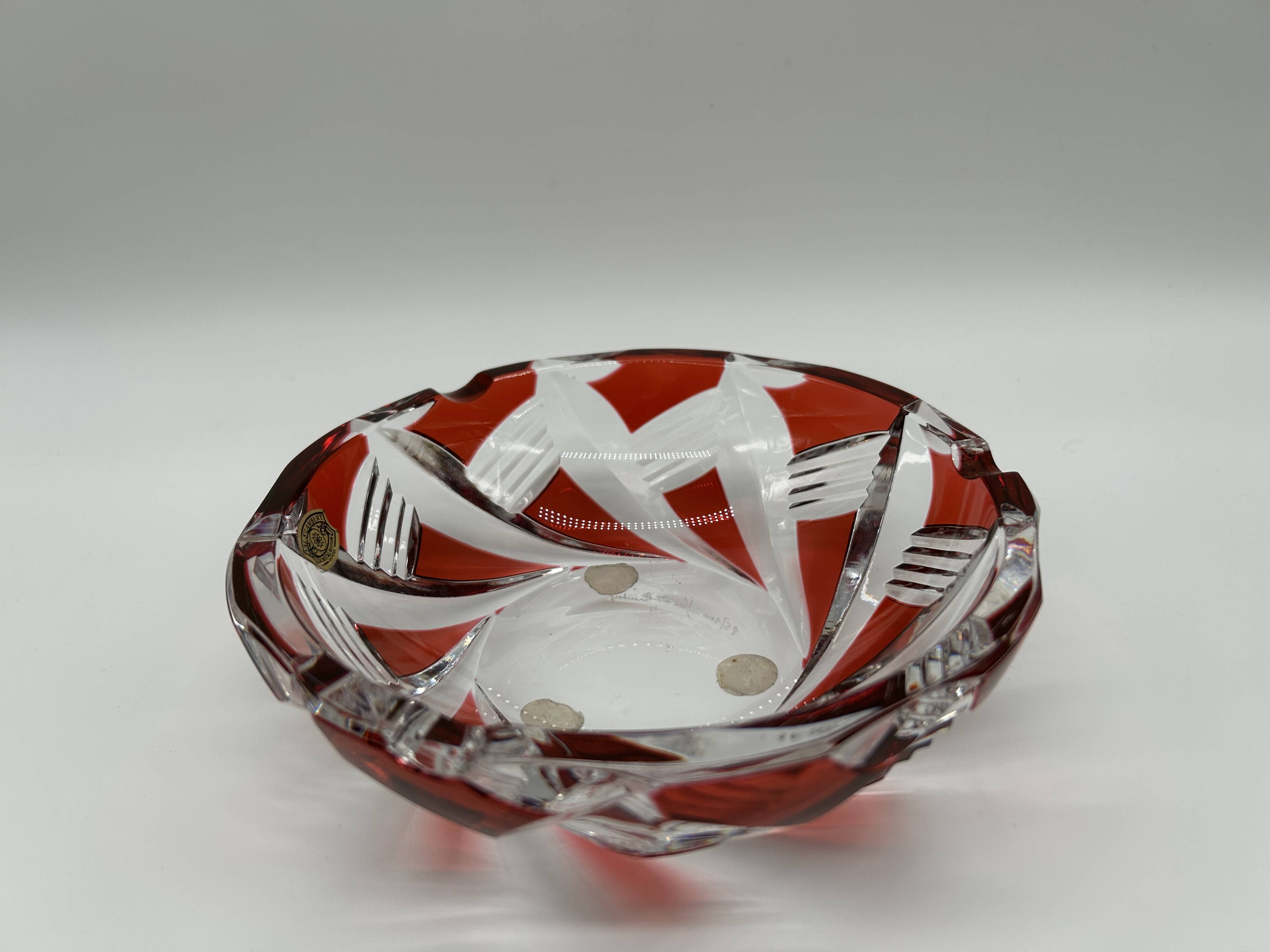 AURORE ashtray in Val Saint-Lambert crystal