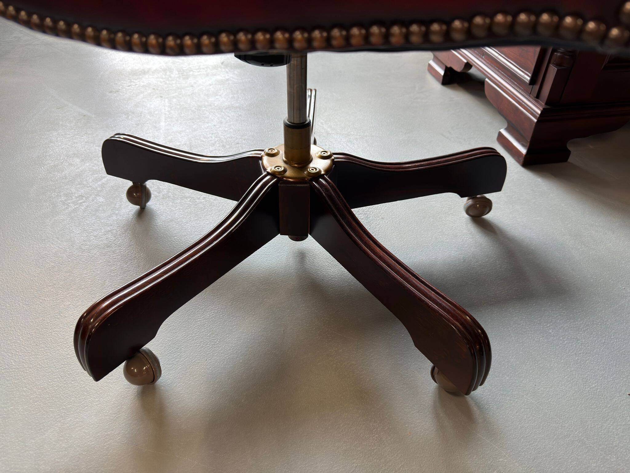 Springvale Chesterfield office chair in oxblood leather