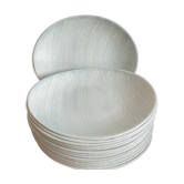 Large suite of 15 Oval Plates Les Salins 50's